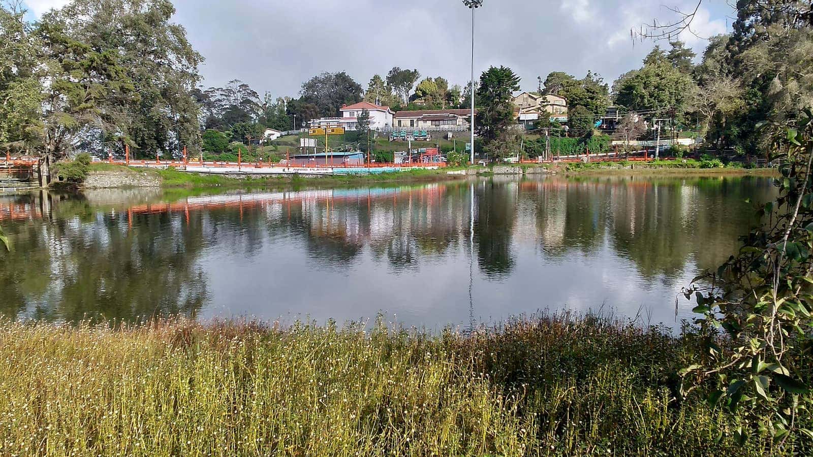 Evening reflections on Kodaikanal Lake