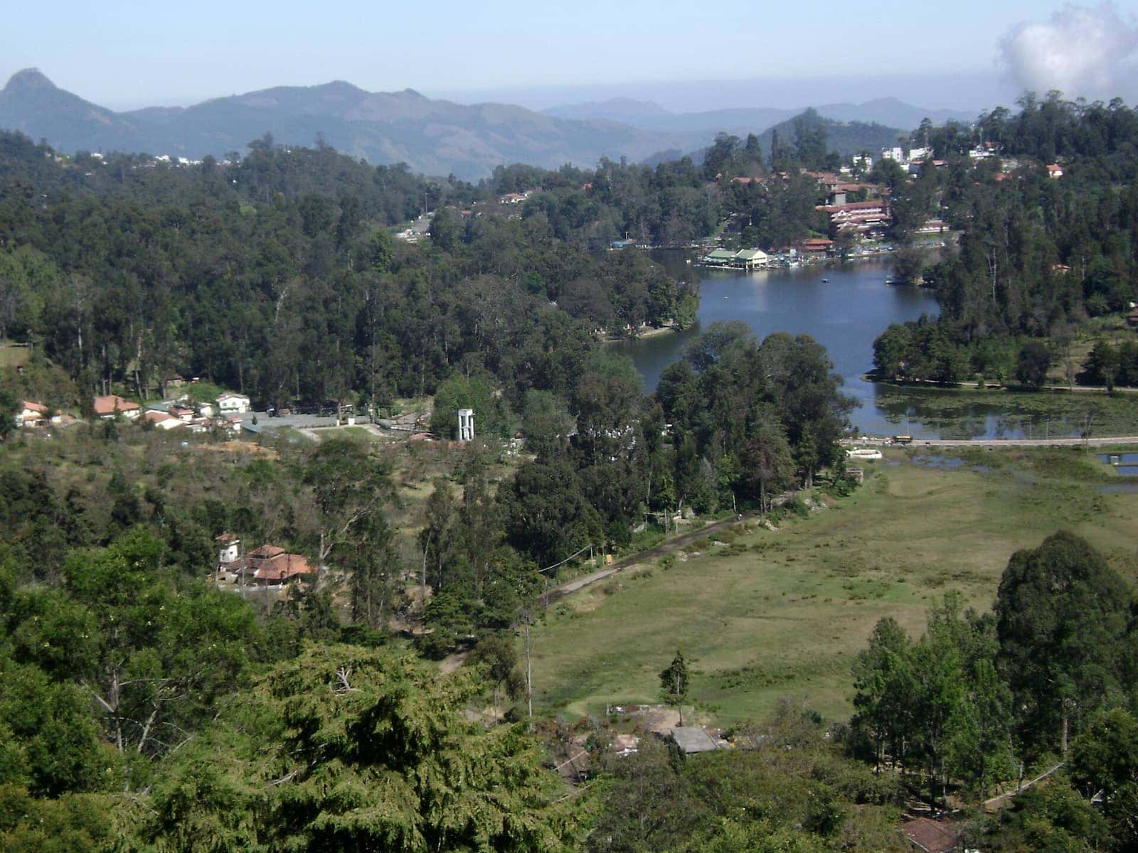 Kodaikanal Lake nestled among forested hills
