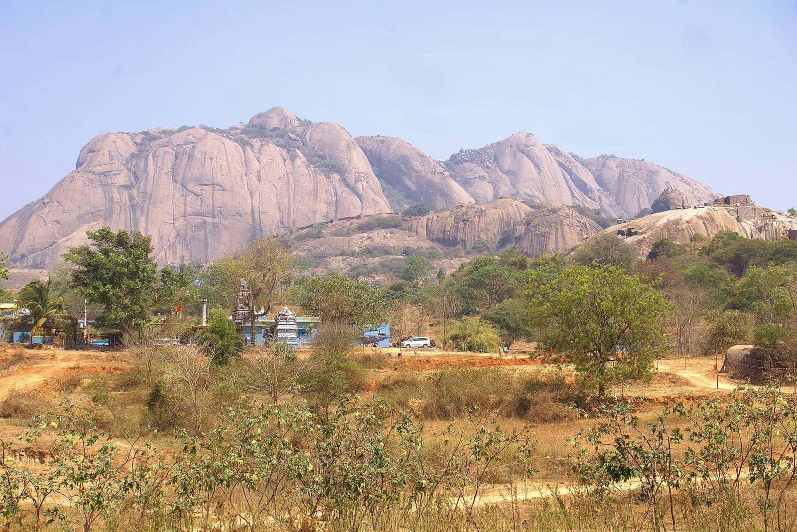Granite hills of Savandurga in Ramanagara district